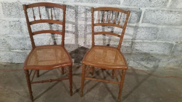 2 chaises cannées