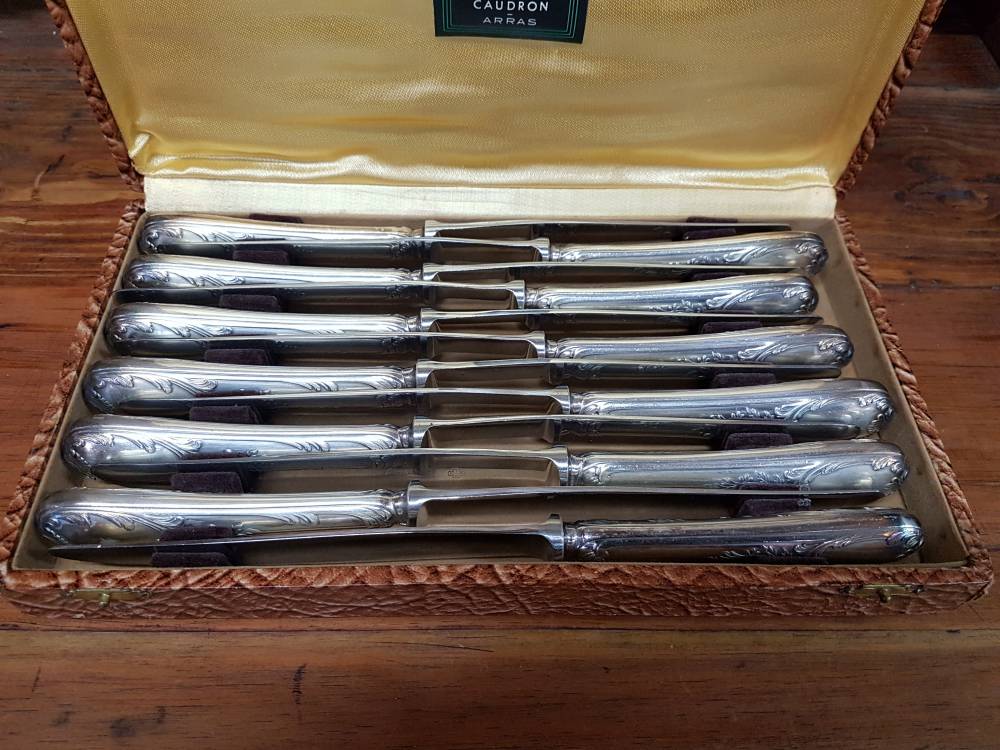12 couteaux de table cristofle modèle marly