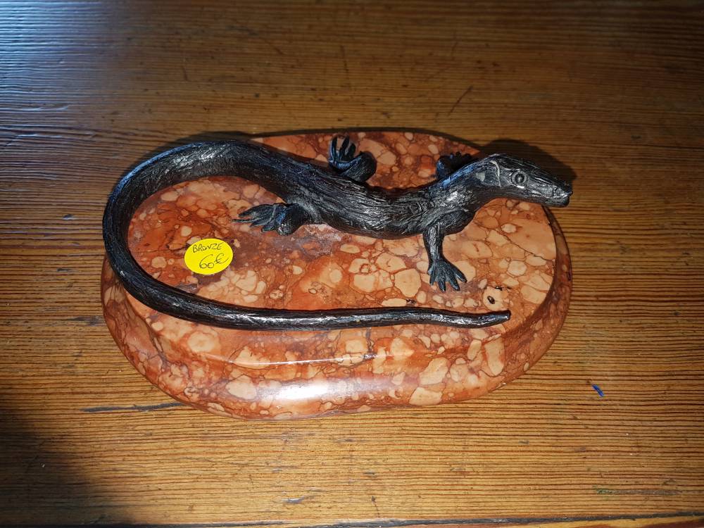 salamandre en bronze fin 19éme