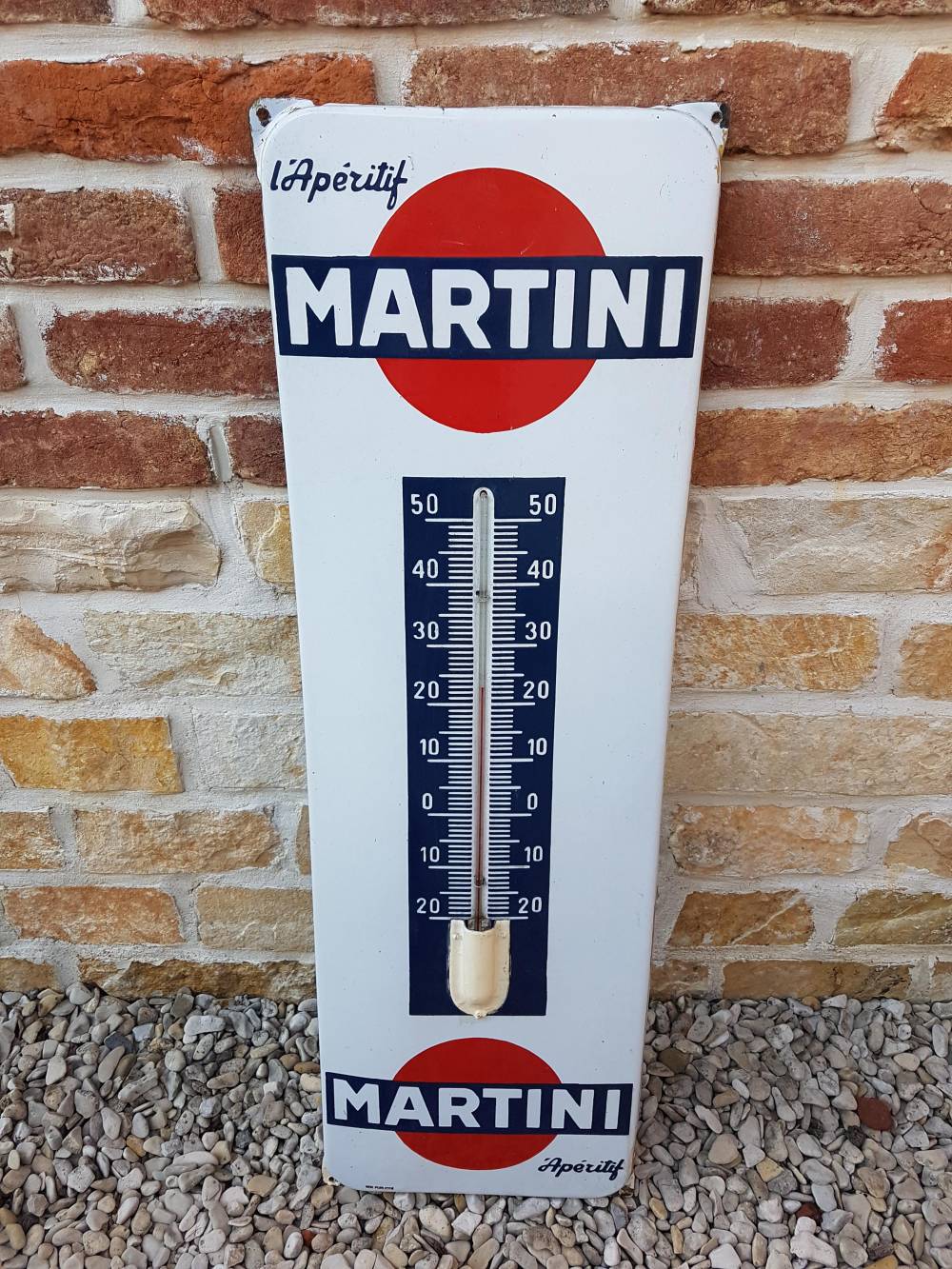 thermomètre émaillé martini