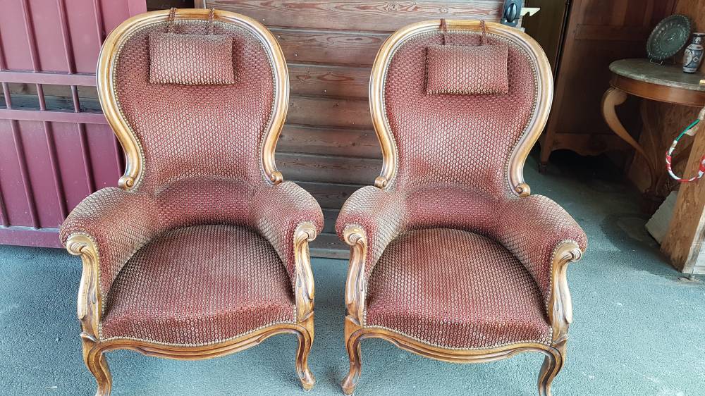 paire de fauteuils bergères de style louis philippe